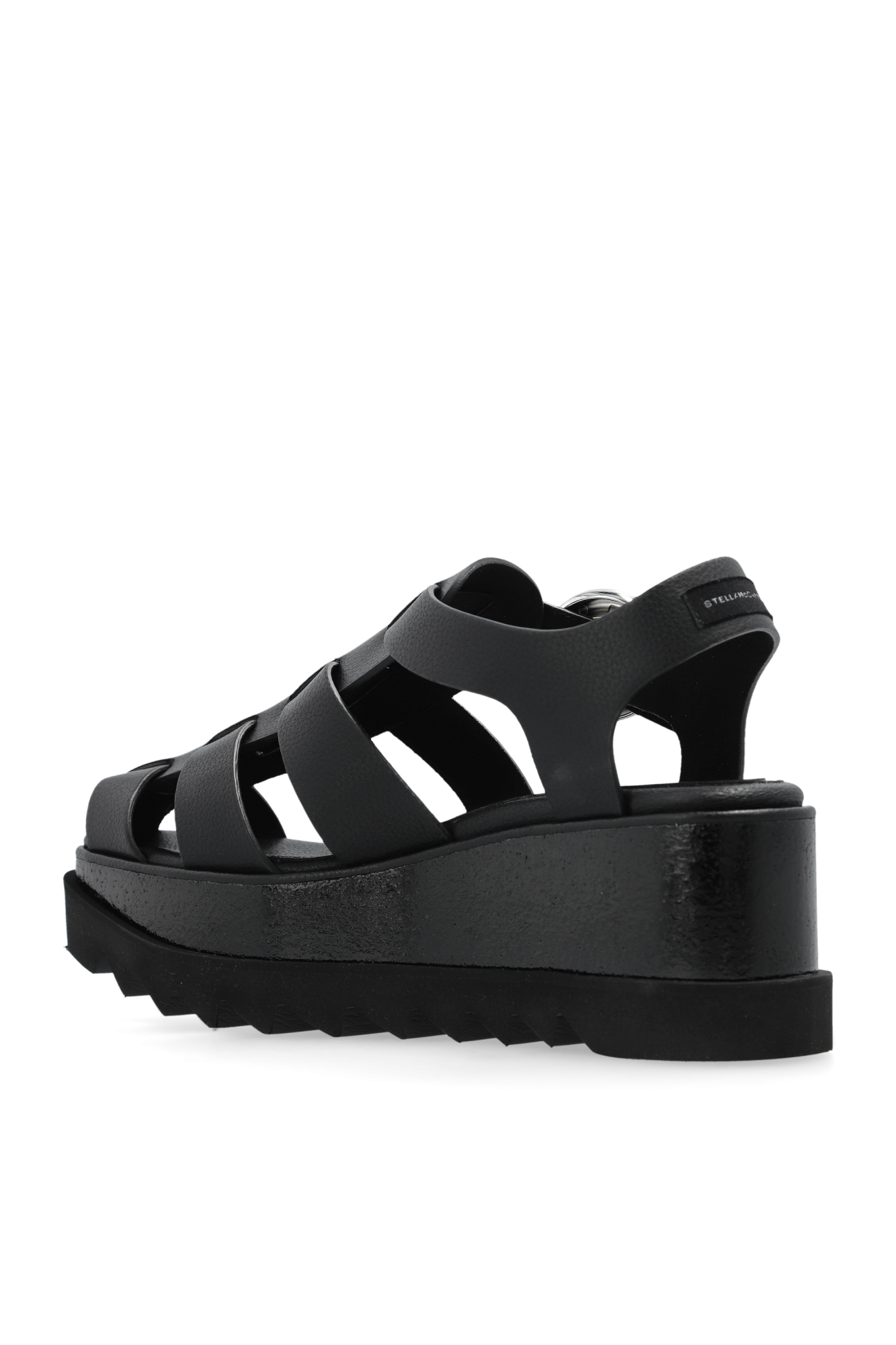 サンダル・ミュール STELLA MCCARTNEY WEDGE SANDALS Stella McCartney Sneak-Elyse Wedge Sandals | Black | FARFETCH
